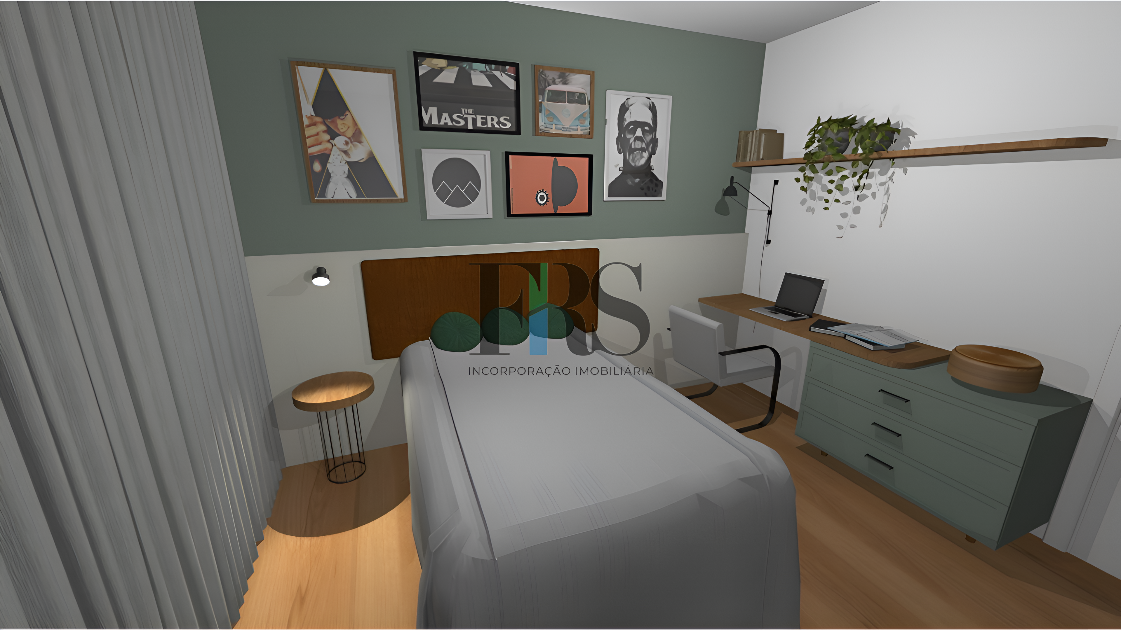 Projeto - Quarto moderno e amplo_enhanced
