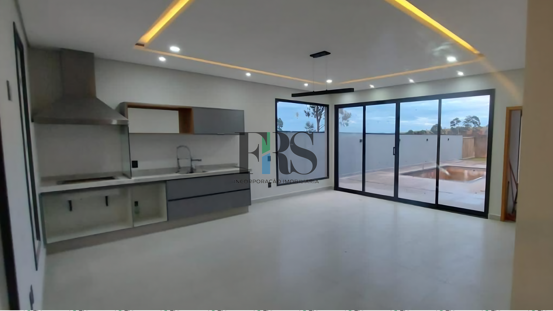 Casa pronta do interior do imóvel de alto padrão pronta